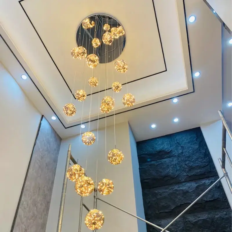 Raindrop Floating Pendant Light Modern Hanging In stairwell - Image 2