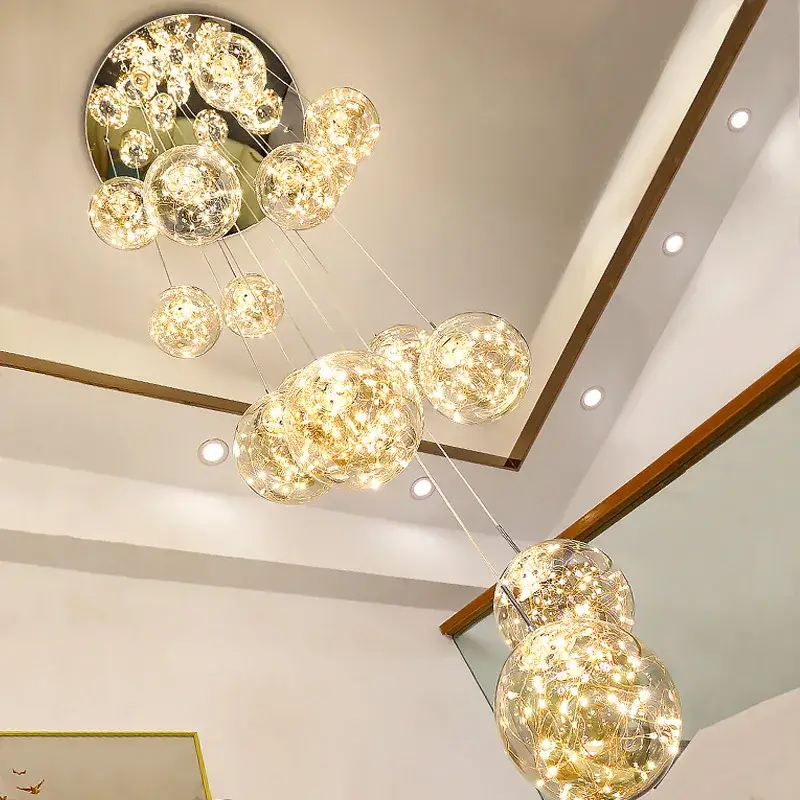 Raindrop Floating Pendant Light Modern Hanging In stairwell - Image 3