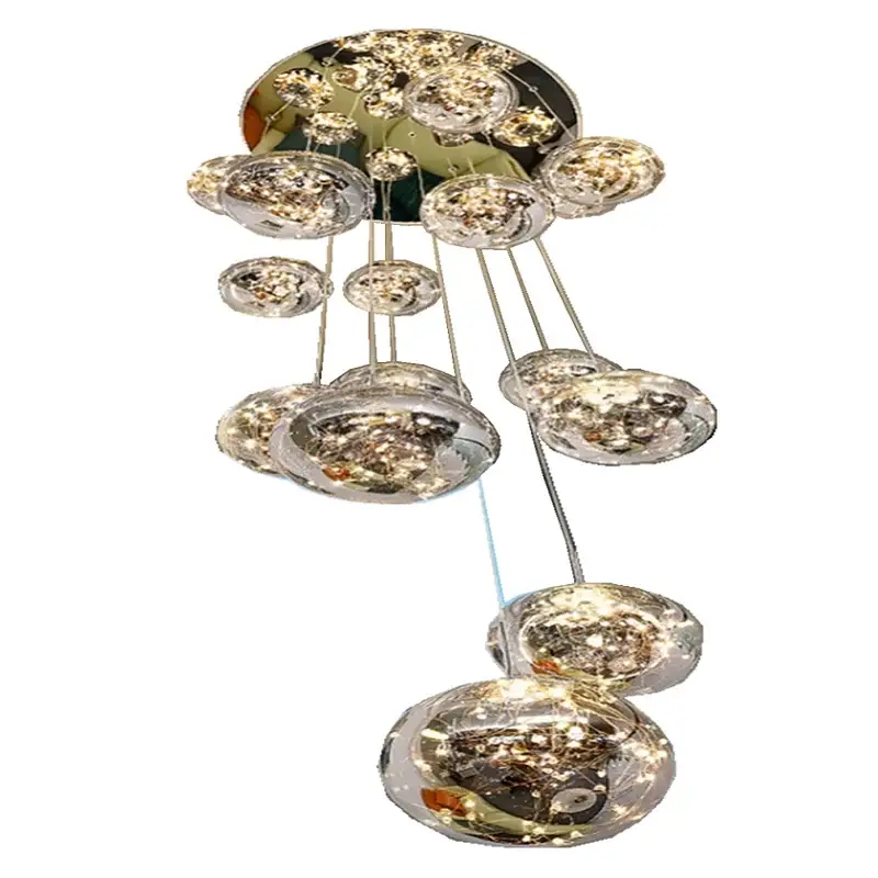 Raindrop Floating Pendant Light Modern Hanging In stairwell - Image 4