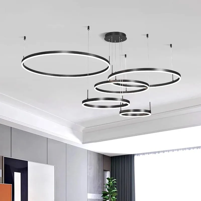 Ring LED Pendant Chandelier Lamp Hanging Indoor Lighting - Image 2