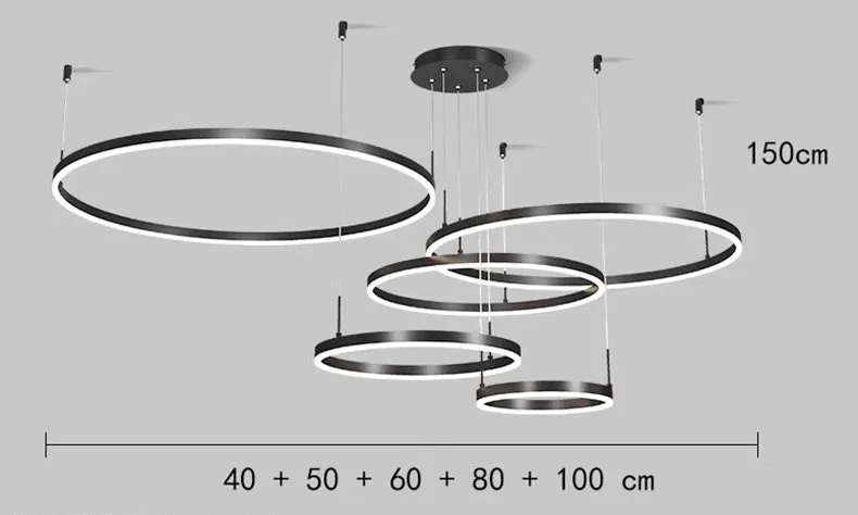 Black 40+50+60+80+100cm