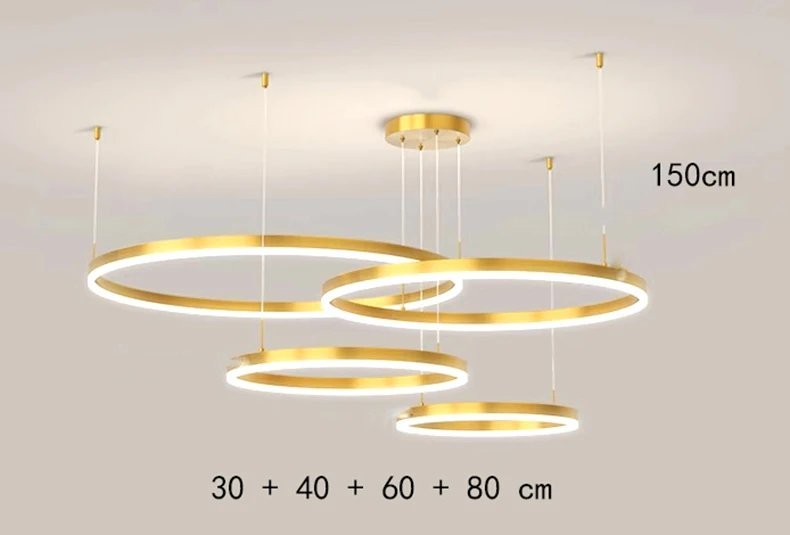 Gold 30+40+60+80cm