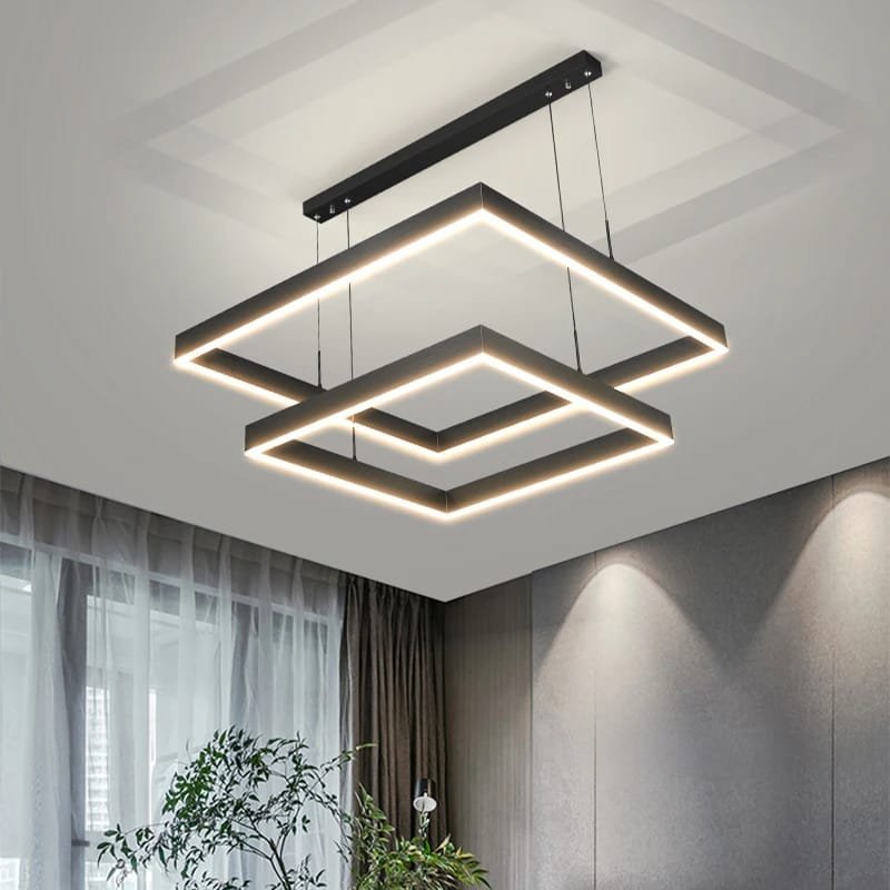 Modern Square LED Ceiling Chandelier Pendent Lamp Living room Dining Room - Image 2