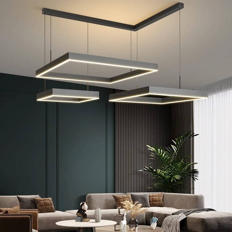 Modern Square LED Ceiling Chandelier Pendent Lamp Living room Dining Room - Image 5