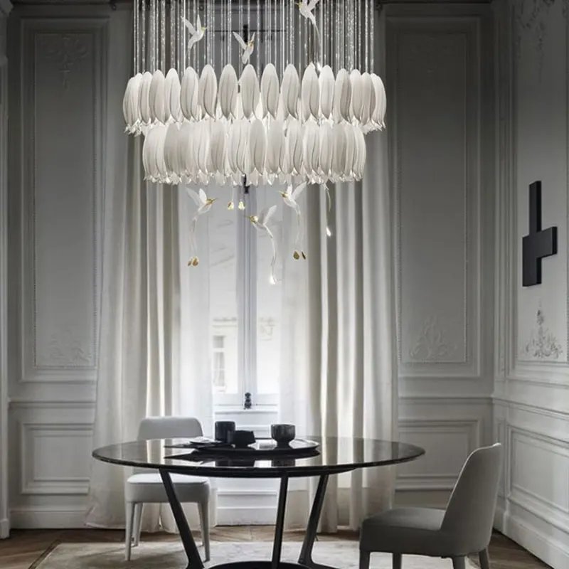 Sagarti Style Ceramic Tulip Chandelier Lighting Home Decor - Image 3