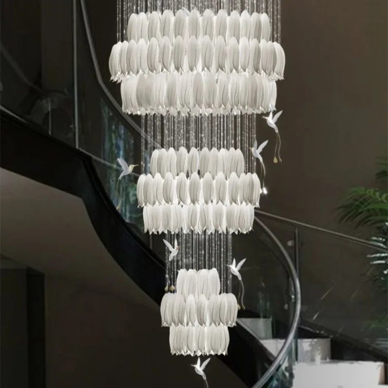 Sagarti Style Ceramic Tulip Chandelier Lighting Home Decor - Image 2