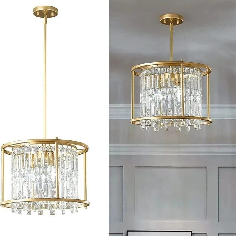 Crystal Hanging Ceiling Pendant Light for Living Room Dining Bedroom