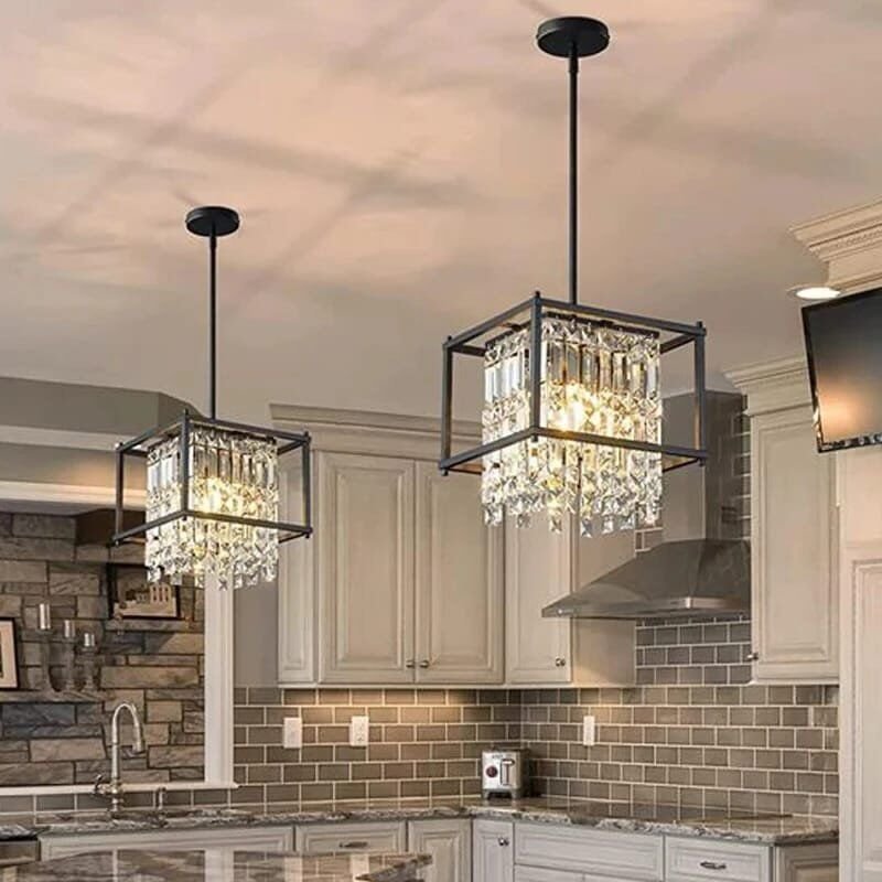 Crystal Hanging Ceiling Pendant Light for Living Room Dining Bedroom - Image 3