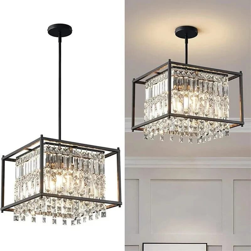 Crystal Hanging Ceiling Pendant Light for Living Room Dining Bedroom - Image 2