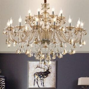 Crystal Light Chandelier Lighting Cognac