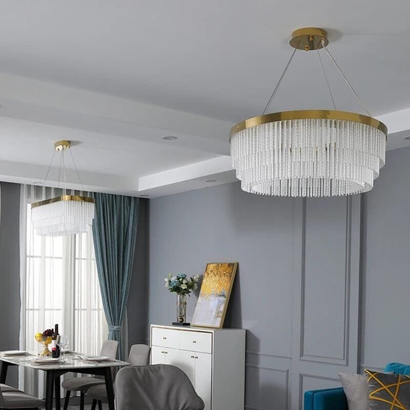 Modern Stainless Steel Oval Ceiling Chandelier - Image 2