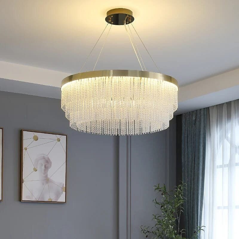 Modern Stainless Steel Oval Ceiling Chandelier - Image 3
