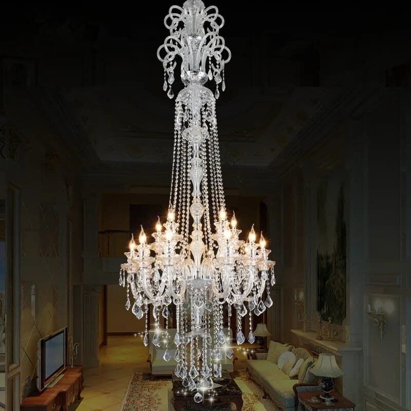 Large Extra Long Stair Crystal Chandelier K9 - Image 5
