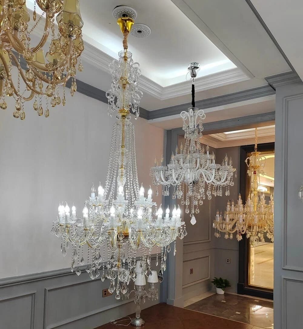 Large Extra Long Stair Crystal Chandelier K9 - Image 4