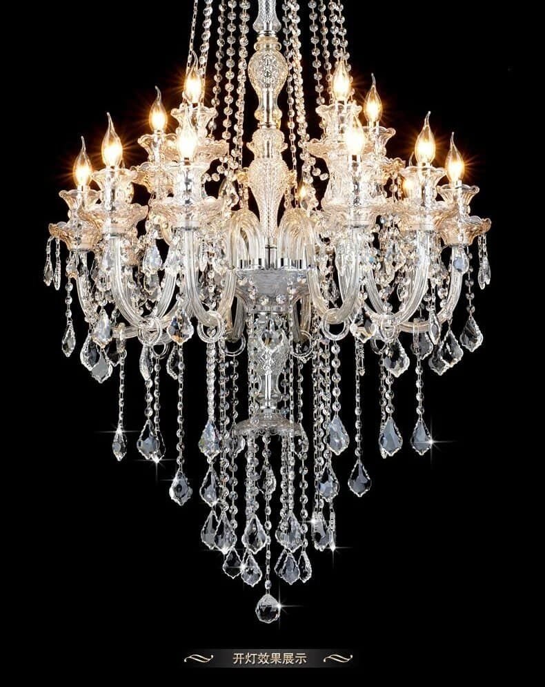 Large Extra Long Stair Crystal Chandelier K9 - Image 2