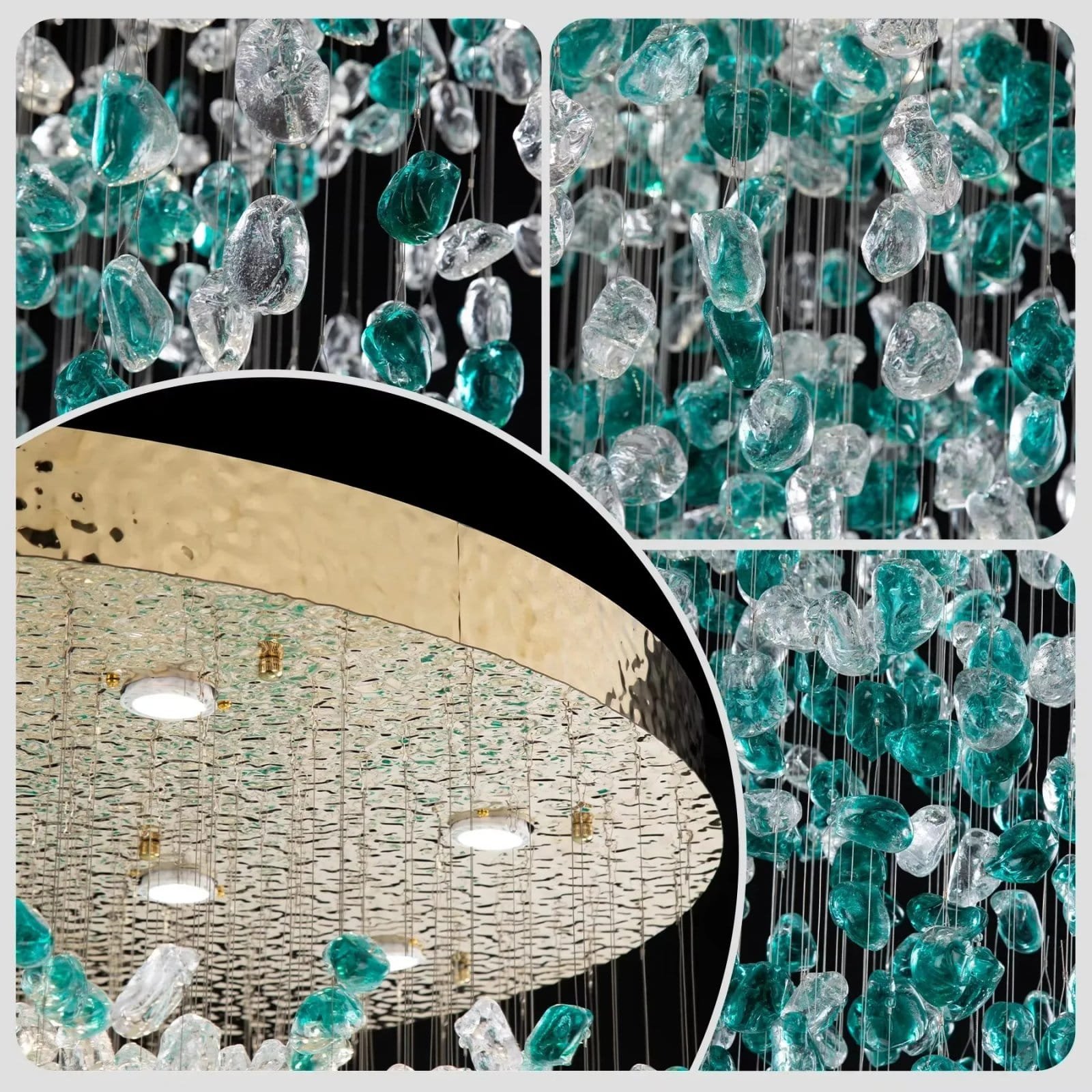 Luxury Large Green Crystal Stone Chandelier Lighting - Image 5