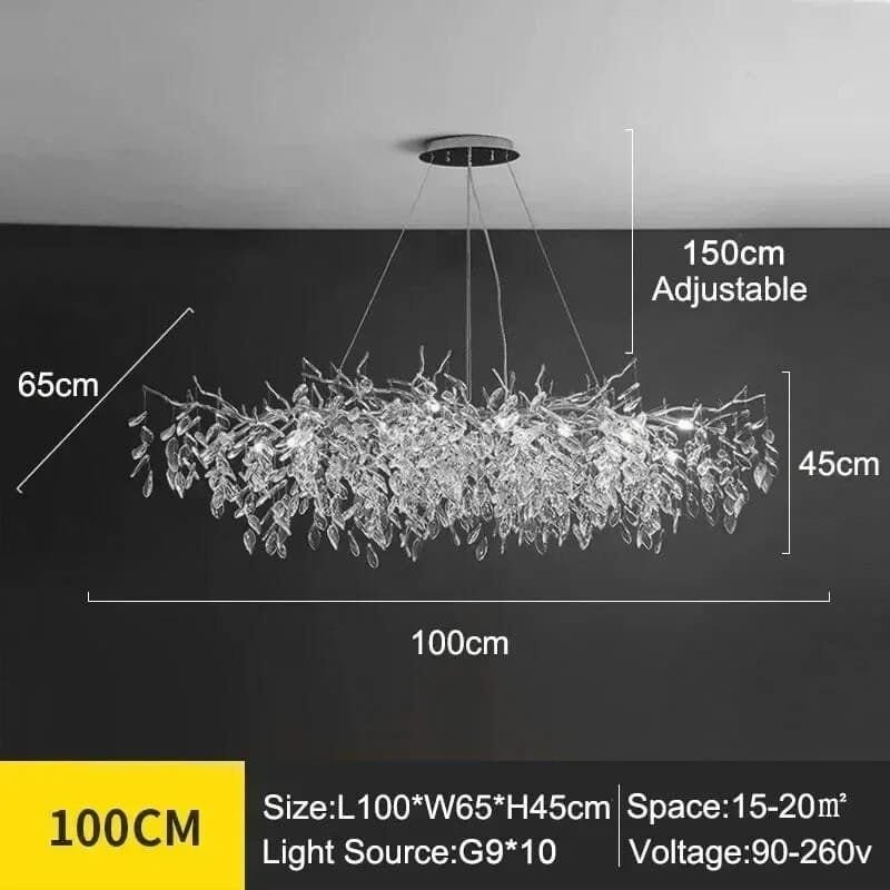 L100 H45cm Silver