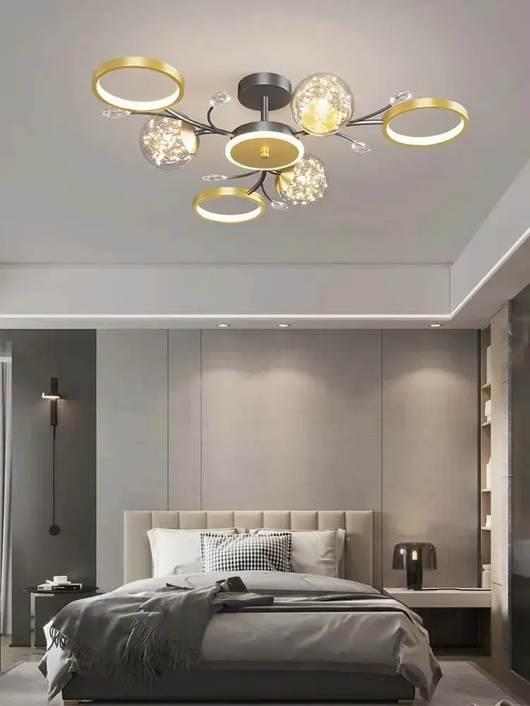 Scandinavian LED Ceiling Light Chandelier Bedroom - Image 2
