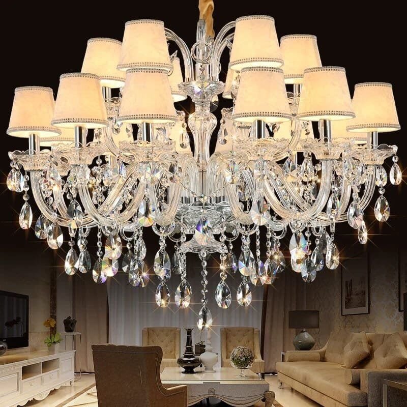Ceiling Chandelier Pendant Lights for Living Room With Lampshades - Image 2