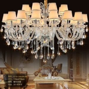 Ceiling Chandelier Pendant Lights for Living Room With Lampshades