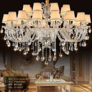 Ceiling Chandelier Pendant Lights for Living Room With Lampshades