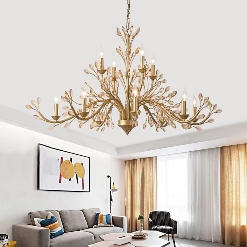 Modern Vintage Living Room Crystal Chandelier Lighting - Image 3