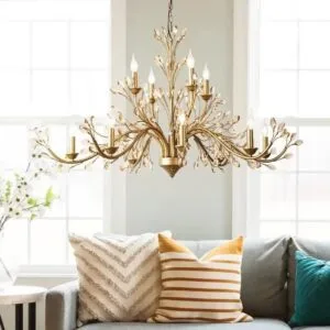 Modern Vintage Living Room Crystal Chandelier Lighting