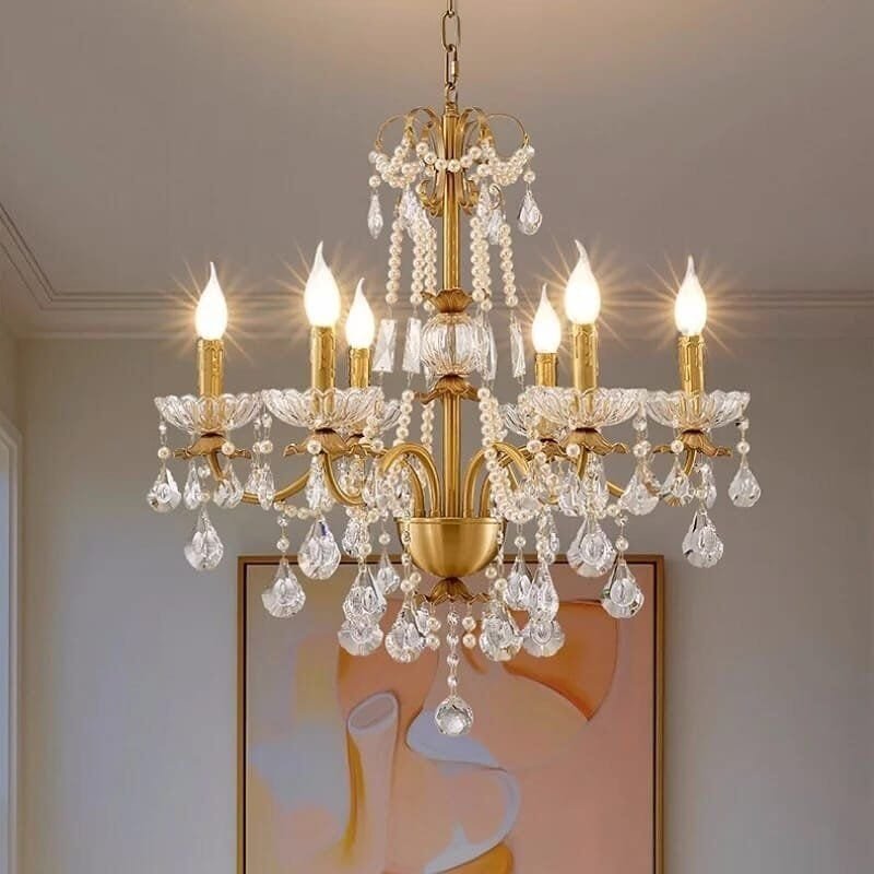 K9 Crystal Pendant Lights French Candle Droplight Home Decor - Image 3