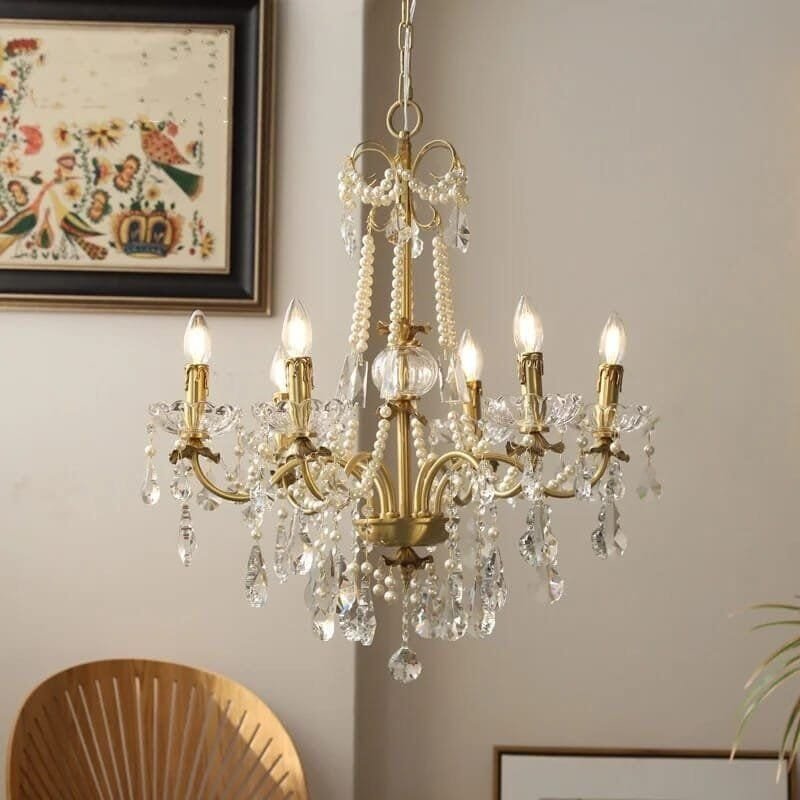K9 Crystal Pendant Lights French Candle Droplight Home Decor - Image 2