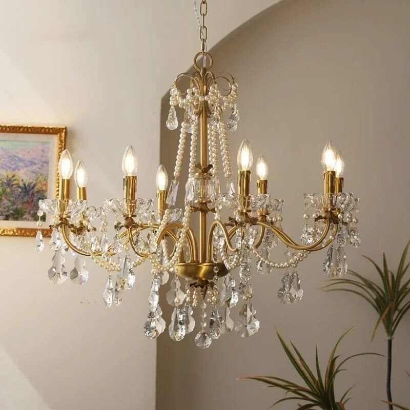K9 Crystal Pendant Lights French Candle Droplight Home Decor - Image 4