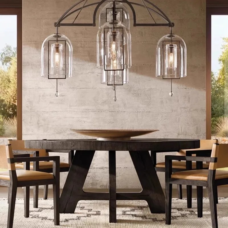 Modern Brass Chandelier For Living Room Vintage - Image 5