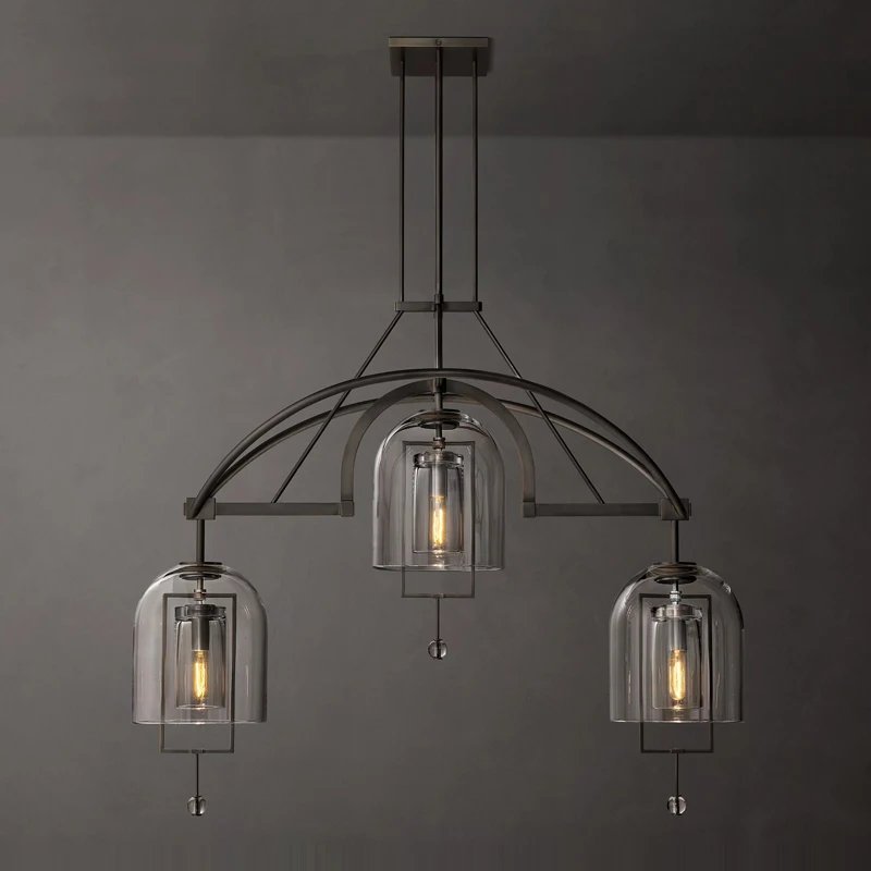 Modern Brass Chandelier For Living Room Vintage - Image 3