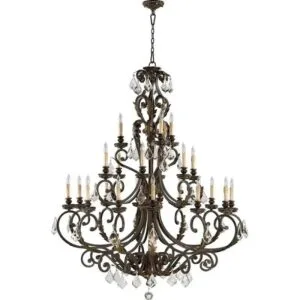American chandelier retro wrought iron crystal