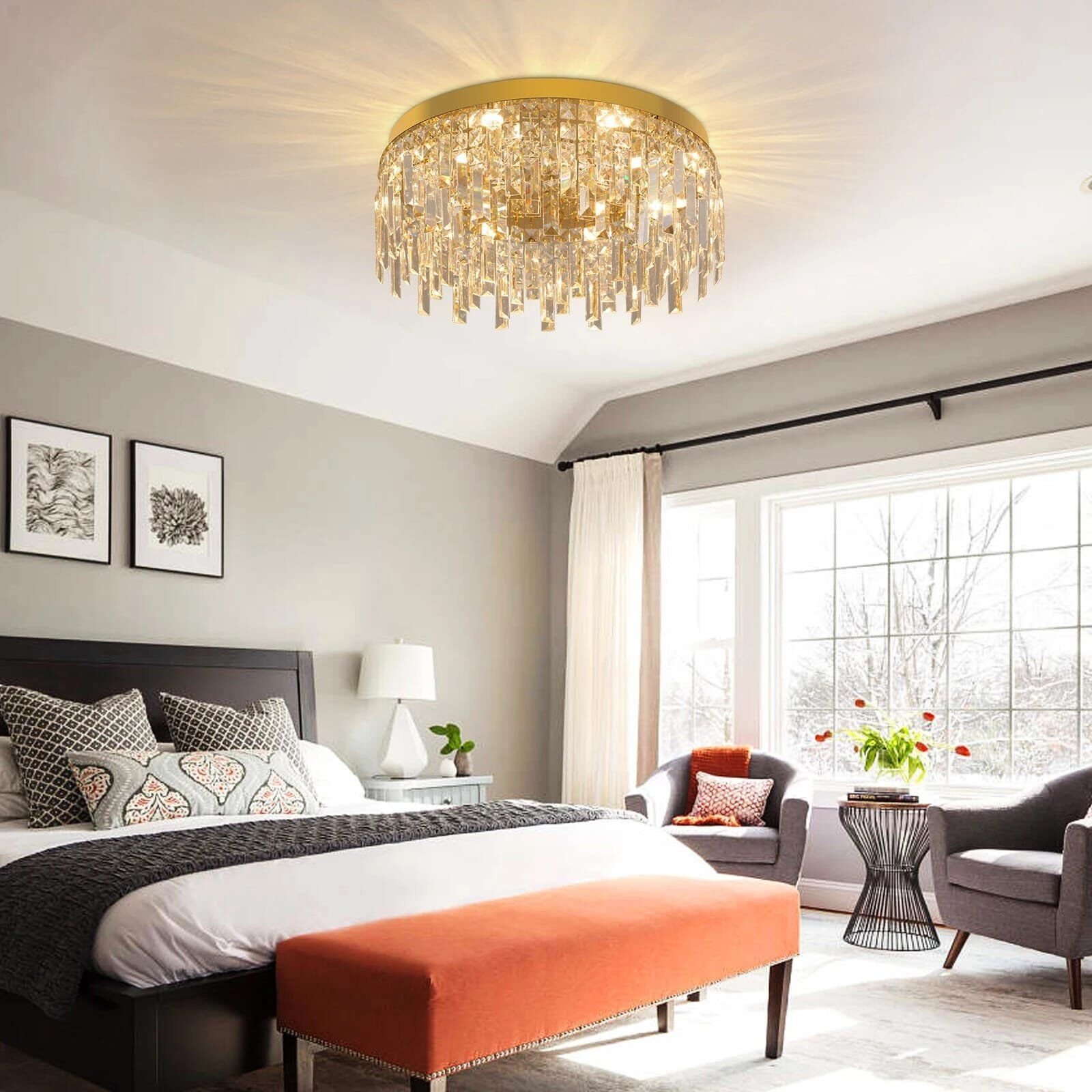 Gold Luxury Led Ceiling Light Living Room - Image 2