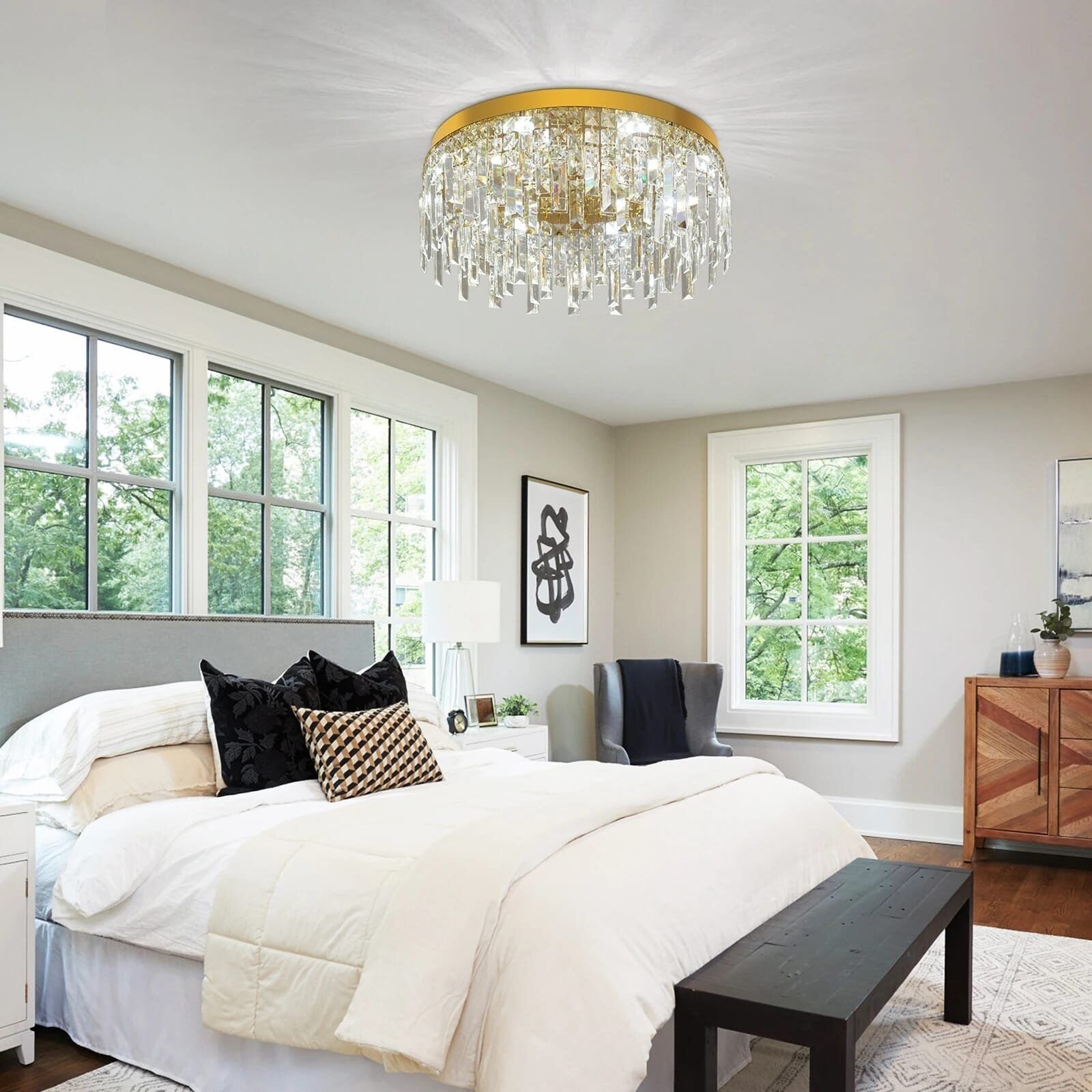 Gold Luxury Led Ceiling Light Living Room - Image 5