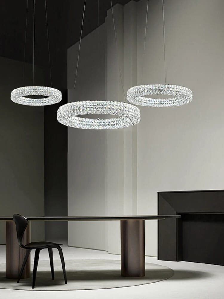 Luxury Round Ceiling Lights Gold/Chrome Modern Stainless Steel K9 Crystal - Image 4