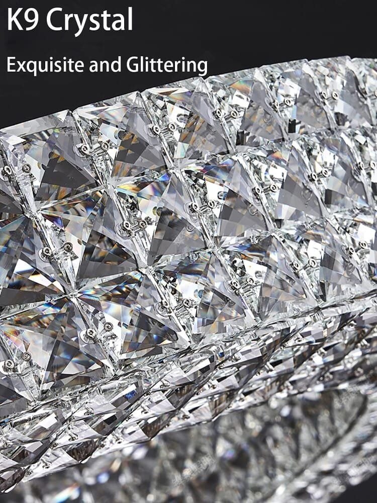 Luxury Round Ceiling Lights Gold/Chrome Modern Stainless Steel K9 Crystal - Image 5