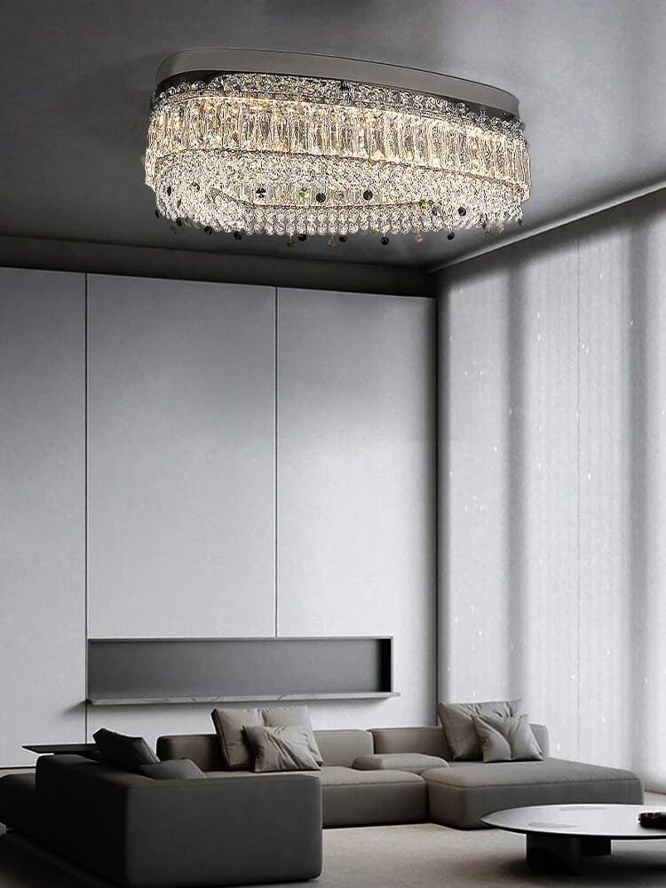 K9 Crystal Ceiling Lamps Stainless Steel Light Fixture - Image 2
