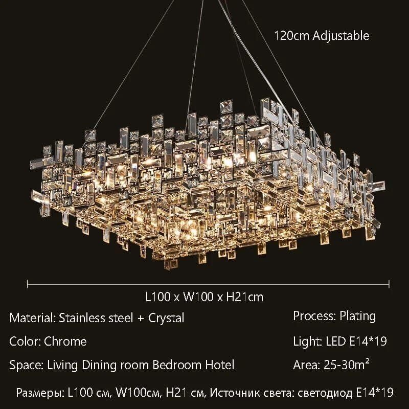 L100xW100xH21cm