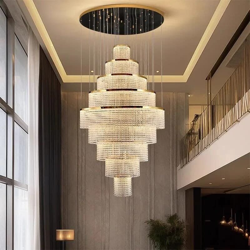 Crystal Chandelier Stair Pendant Lights Interior Lighting - Image 2
