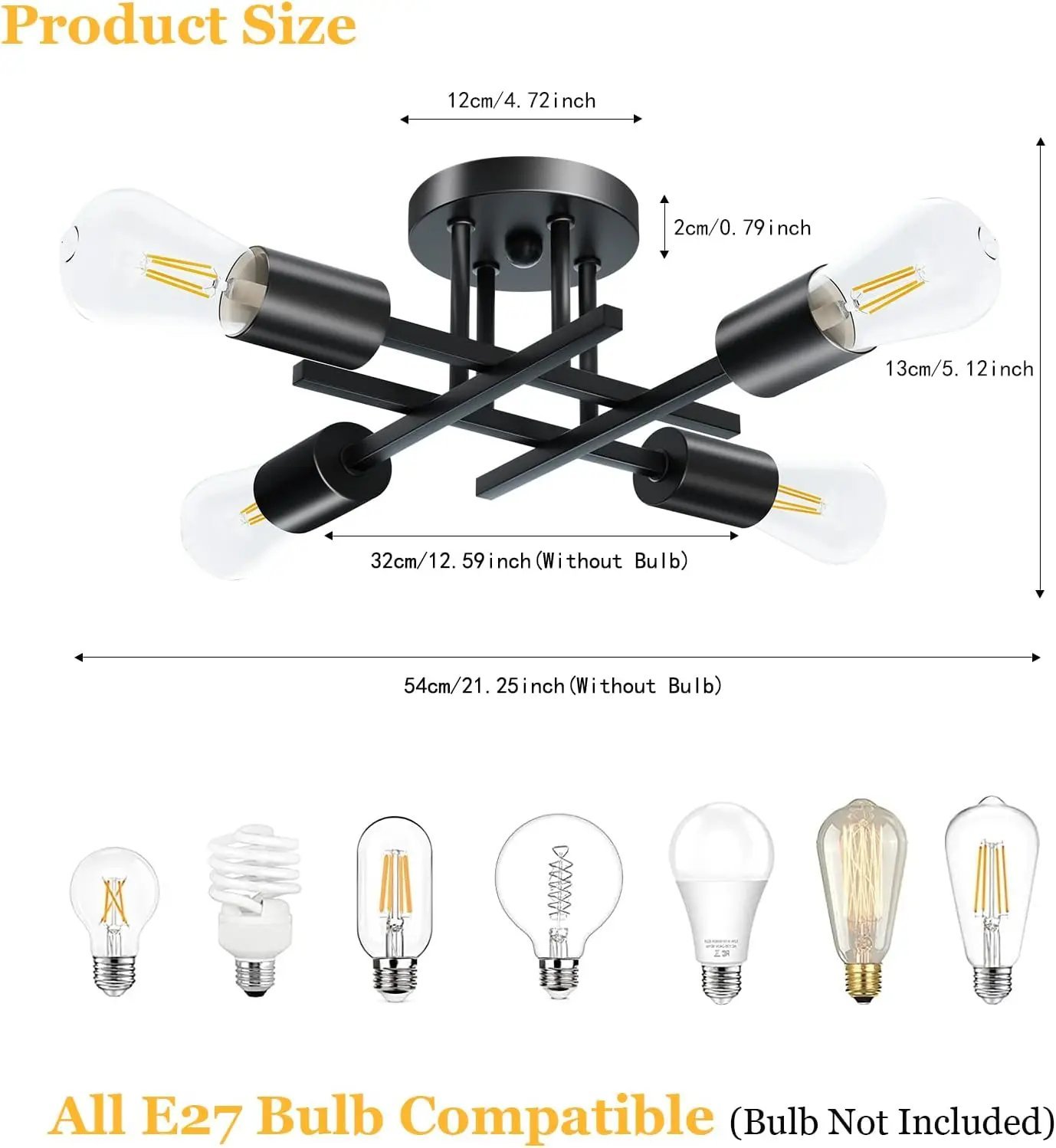 Chandelier LED Semi Flush Mount Modern - Image 5