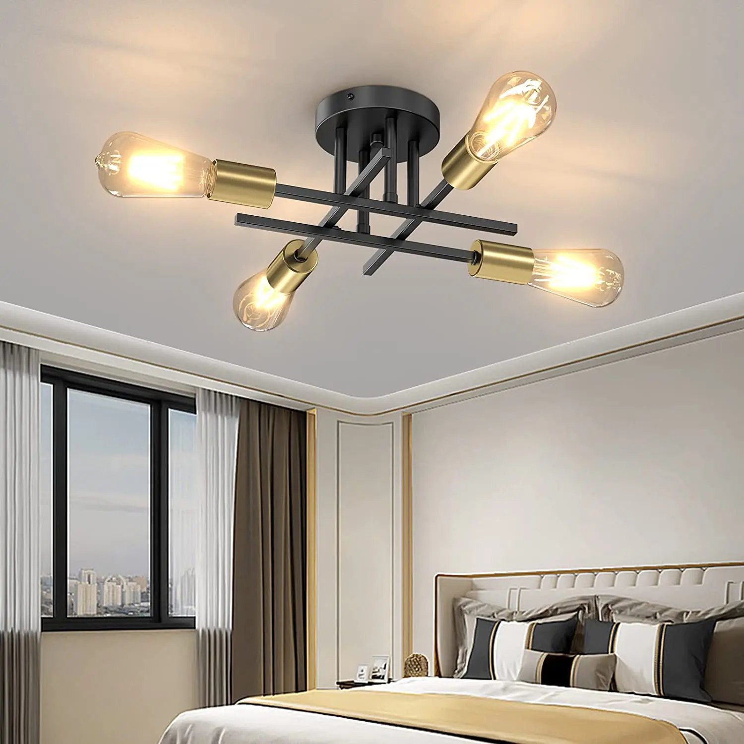 Chandelier LED Semi Flush Mount Modern - Image 4