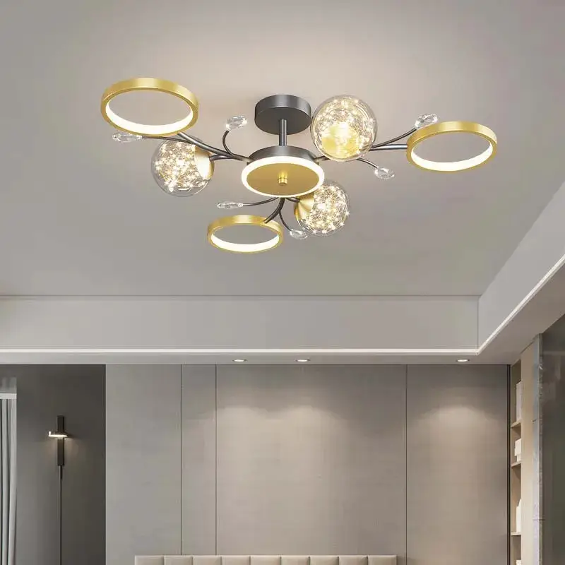 Scandinavian LED Ceiling Light Chandelier Bedroom - Image 3