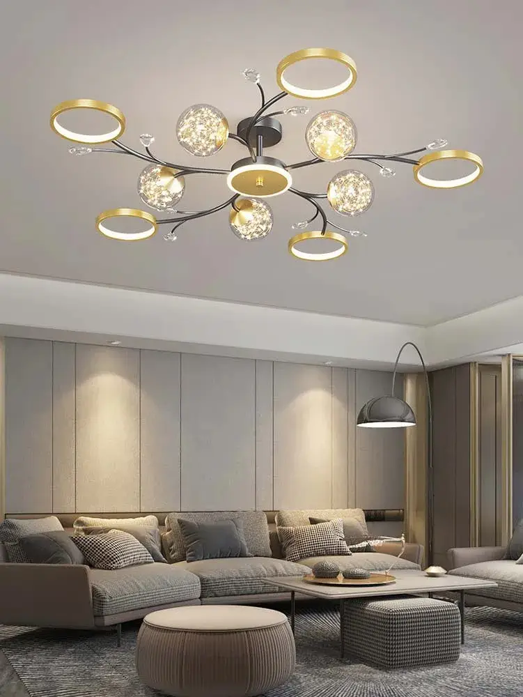 Scandinavian LED Ceiling Light Chandelier Bedroom - Image 4