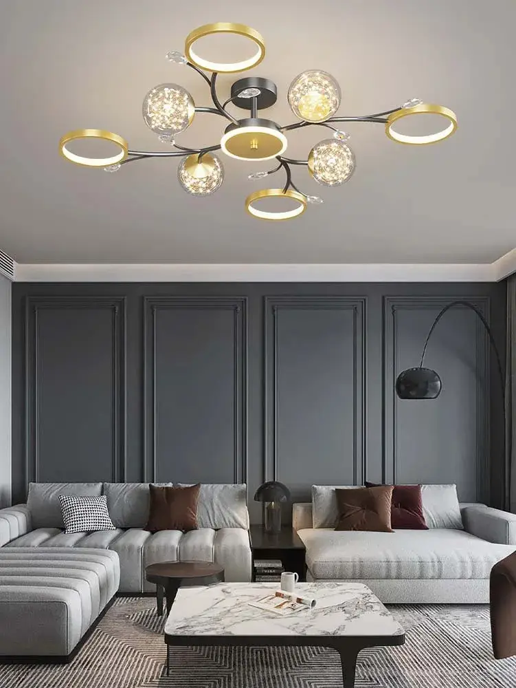 Scandinavian LED Ceiling Light Chandelier Bedroom - Image 5