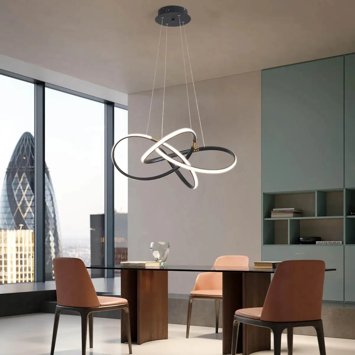 LED Pendant Chandelier Light Dimmable Modern - Image 5