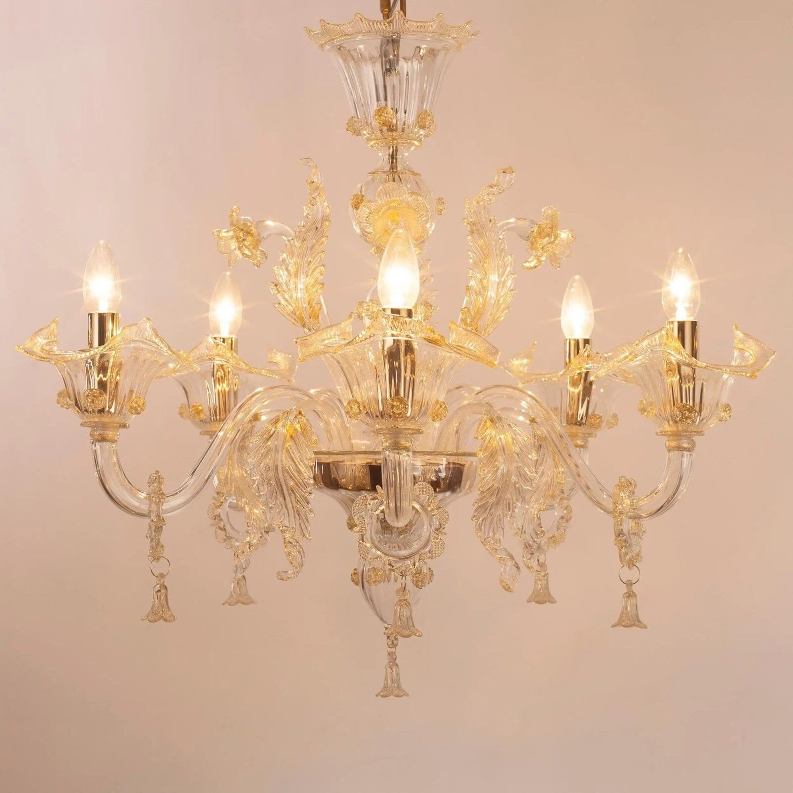 Murano Chandelier Glass Lamp Modern Home Decorations Glass Chandelier - Image 4