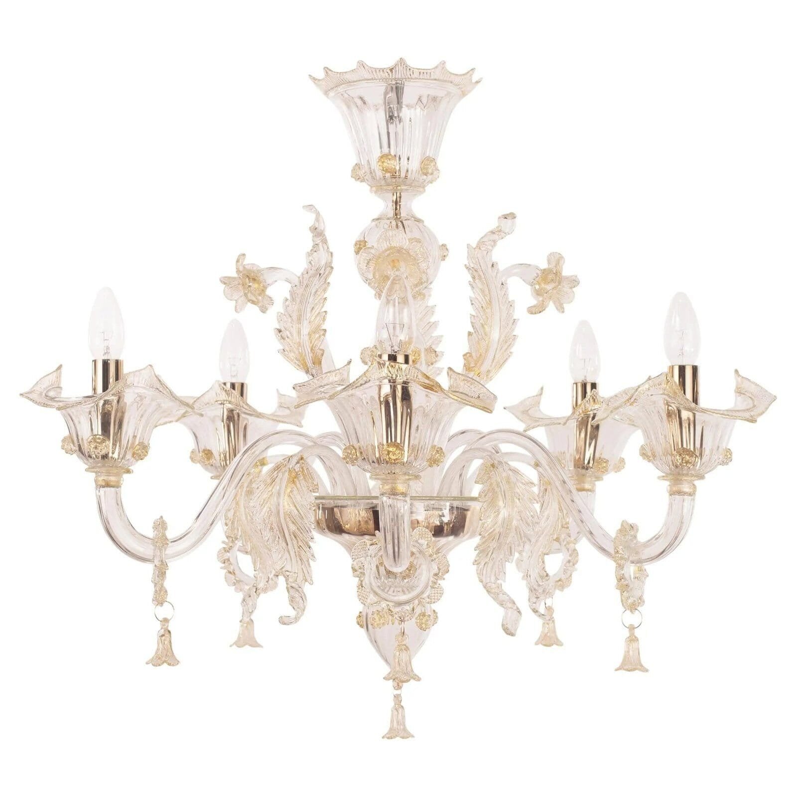 Murano Chandelier Glass Lamp Modern Home Decorations Glass Chandelier - Image 7