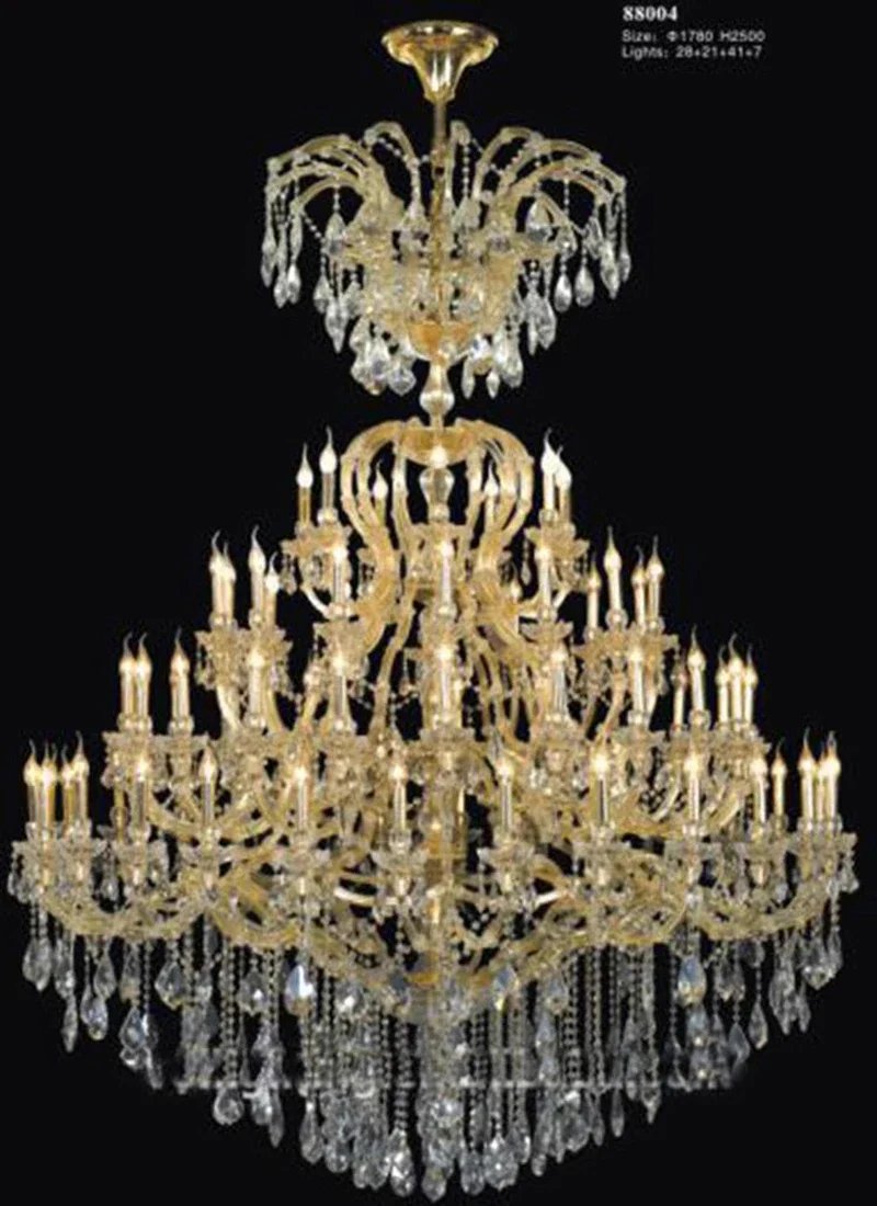Hotel Extra Large Crystal Chandelier Modern Lamp Luxury