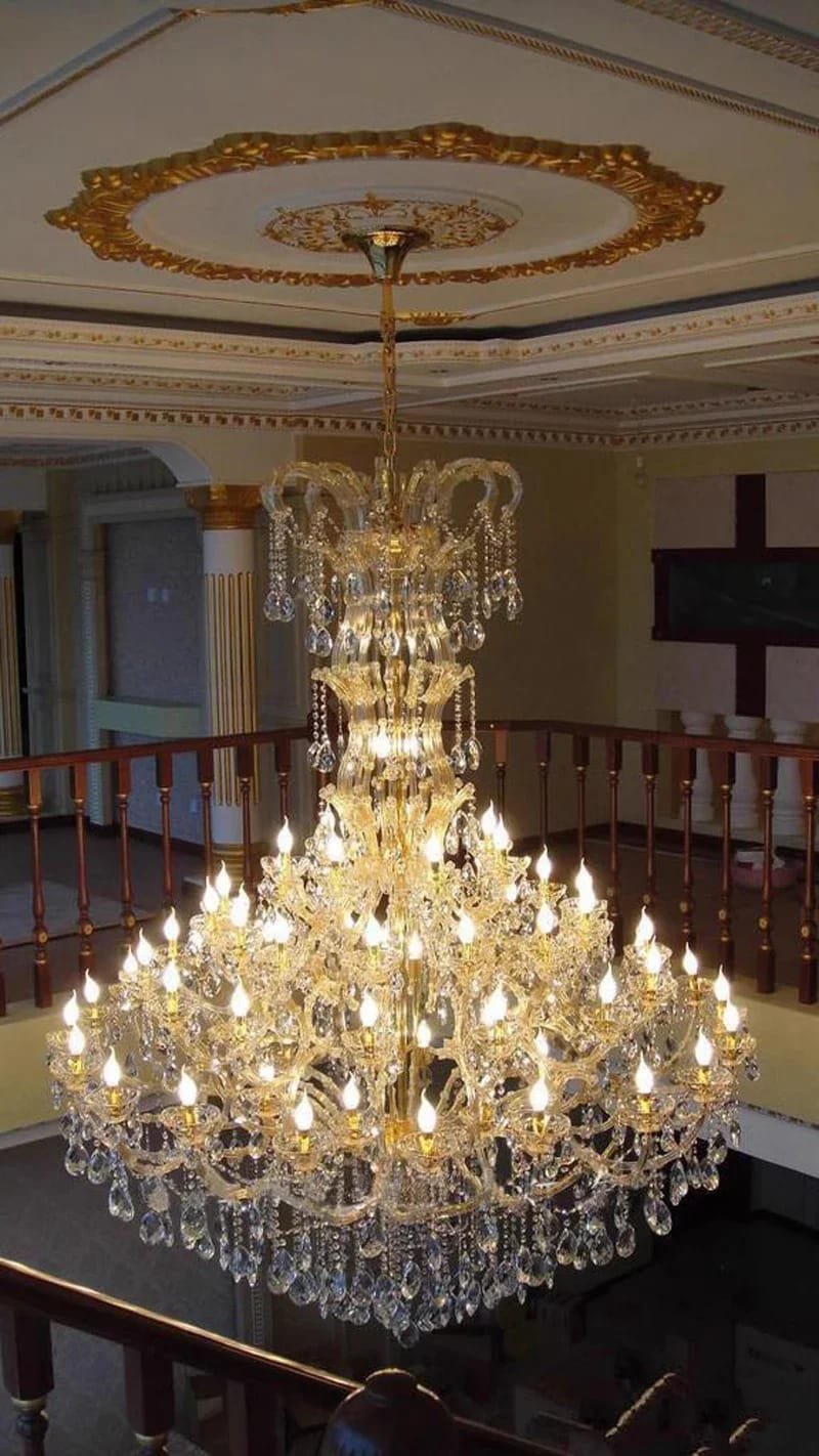 Hotel Extra Large Crystal Chandelier Modern Lamp Luxury